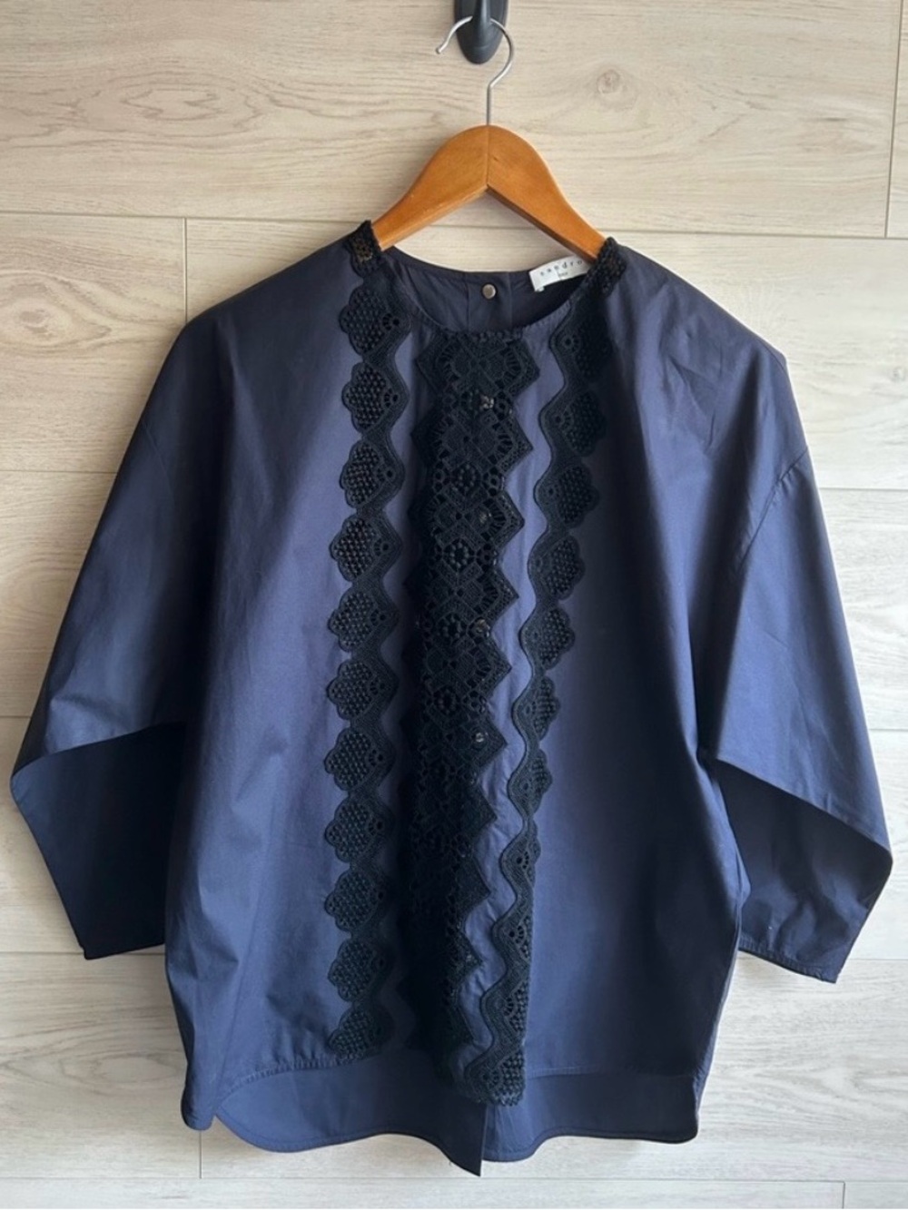 Sandro Antony Cotton Navy Top